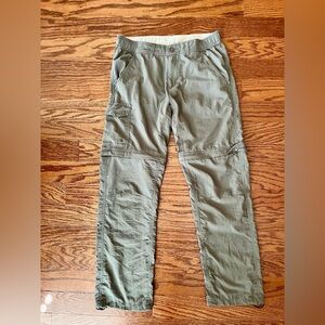 STILLWATER SUPPLY CO Green Convertible Nylon Pants Size 8